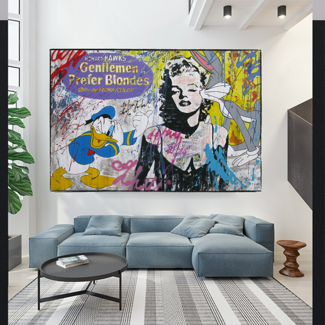 ChandelierDecor - Marilyn Canvas Wall Art: Gentleman Prefer Blondes