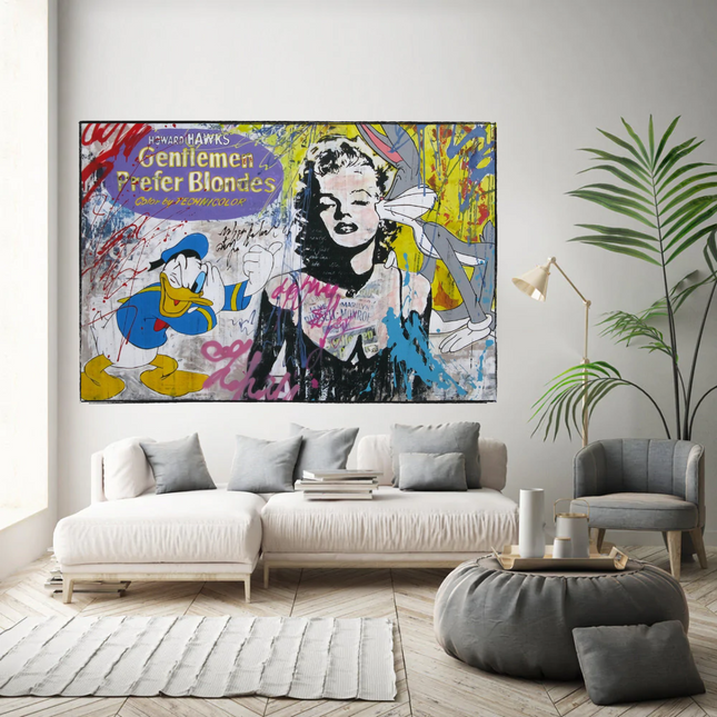 ChandelierDecor - Marilyn Canvas Wall Art: Gentleman Prefer Blondes