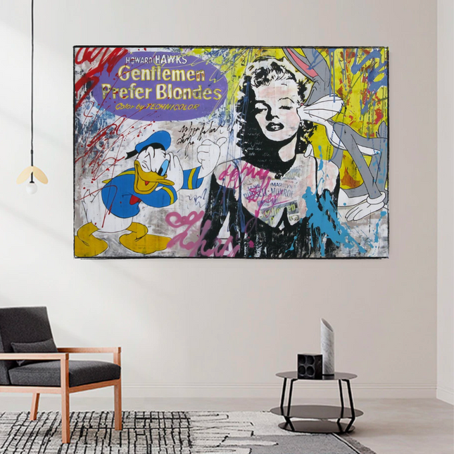 ChandelierDecor - Marilyn Canvas Wall Art: Gentleman Prefer Blondes