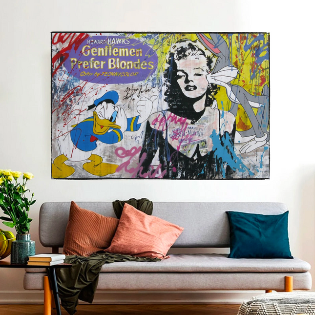 ChandelierDecor - Marilyn Canvas Wall Art: Gentleman Prefer Blondes