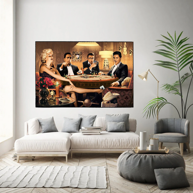 ChandelierDecor - Marilyn, Elvis and James Dean Canvas Art: Poker