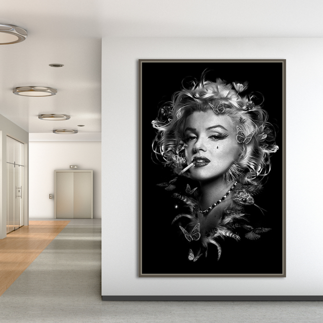 ChandelierDecor - Marilyn Monroe Black n White Canvas Wall Art