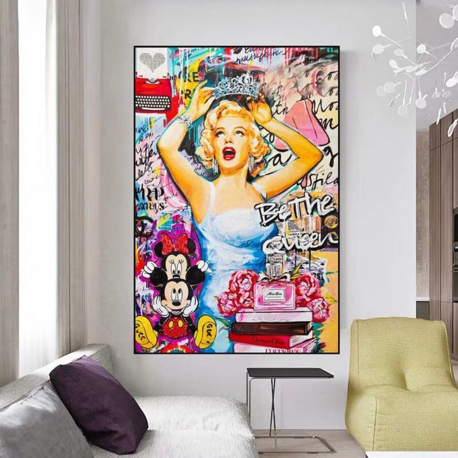 ChandelierDecor - Marilyn Monroe Canvas Wall Art: Be the Queen
