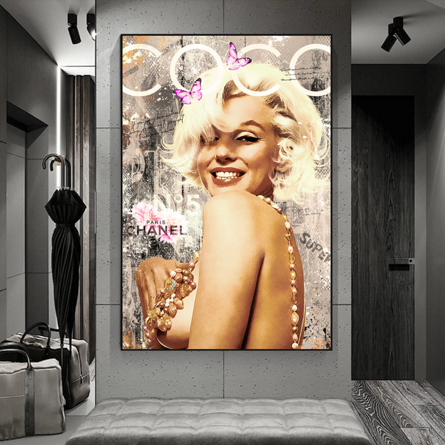 ChandelierDecor - Marilyn Monroe Canvas Wall Art: COCO Milano Masterpiece