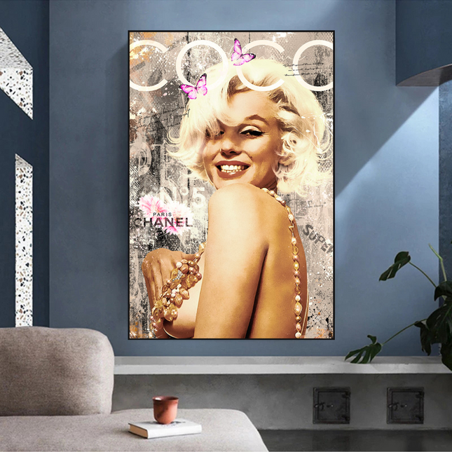 ChandelierDecor - Marilyn Monroe Canvas Wall Art: COCO Milano Masterpiece
