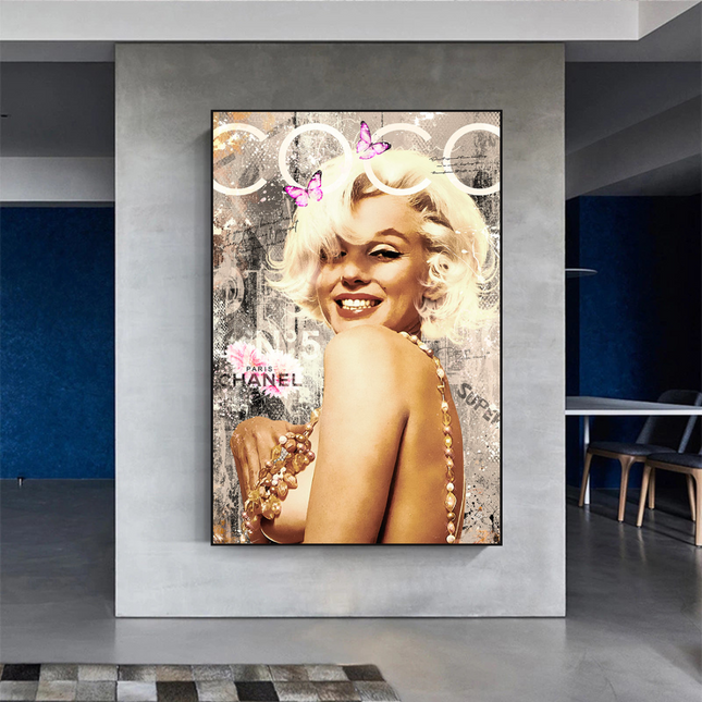 ChandelierDecor - Marilyn Monroe Canvas Wall Art: COCO Milano Masterpiece