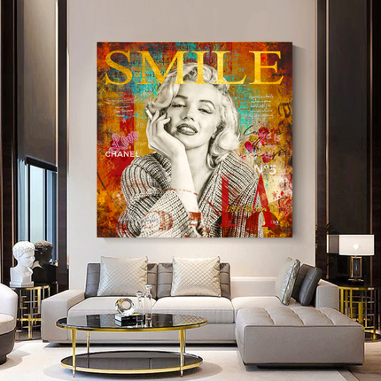ChandelierDecor - Marilyn Monroe Canvas Wall Art - The Perfect Smile
