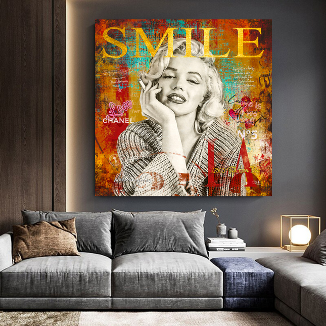ChandelierDecor - Marilyn Monroe Canvas Wall Art - The Perfect Smile