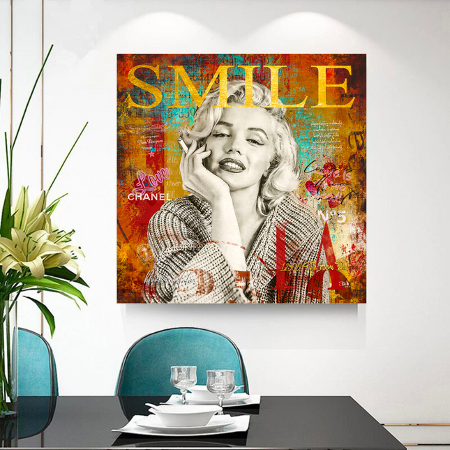 ChandelierDecor - Marilyn Monroe Canvas Wall Art - The Perfect Smile