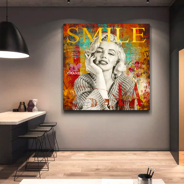 ChandelierDecor - Marilyn Monroe Canvas Wall Art - The Perfect Smile