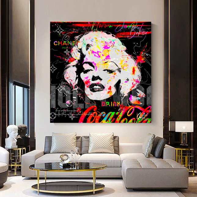 ChandelierDecor - Marilyn Monroe CocaCola Canvas Wall Art - Stunning