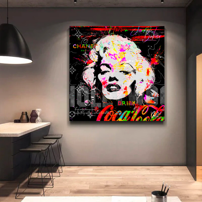 ChandelierDecor - Marilyn Monroe CocaCola Canvas Wall Art - Stunning