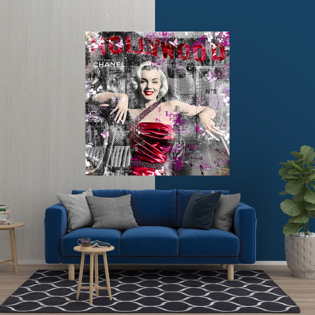ChandelierDecor - Marilyn Monroe in Red Canvas Wall Art - Beautify Your Space