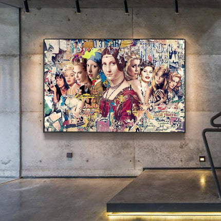 ChandelierDecor - Marilyn and Mona Lisa Street Art: Captivating Masterpieces