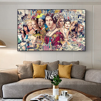 ChandelierDecor - Marilyn and Mona Lisa Street Art: Captivating Masterpieces