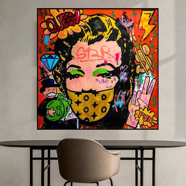 ChandelierDecor - Marilyn and Mr Monopoly Street Art: Authentic Collectibles
