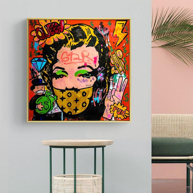 ChandelierDecor - Marilyn and Mr Monopoly Street Art: Authentic Collectibles