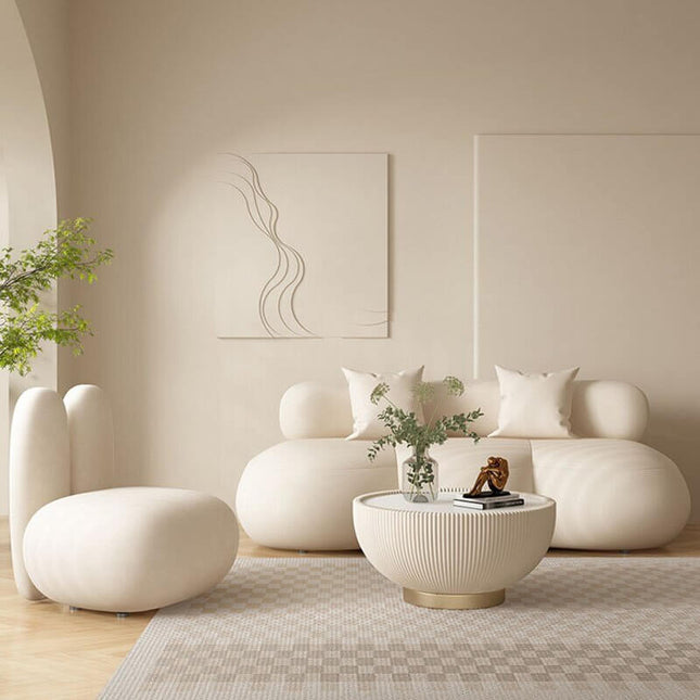 Meubles Curved Bubble Puff Sofa Set - Perfect Addition-Sofa Set