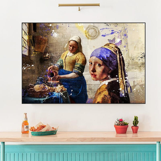 ChandelierDecor - Milkmaid Girl Canvas Wall Art