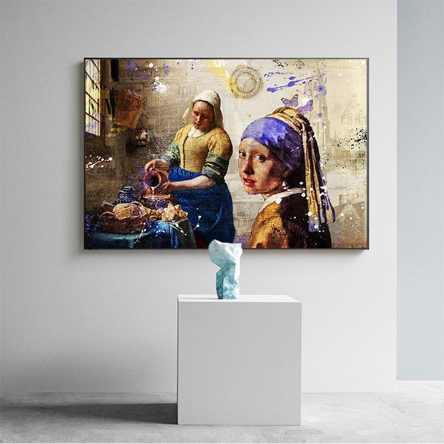 ChandelierDecor - Milkmaid Girl Canvas Wall Art