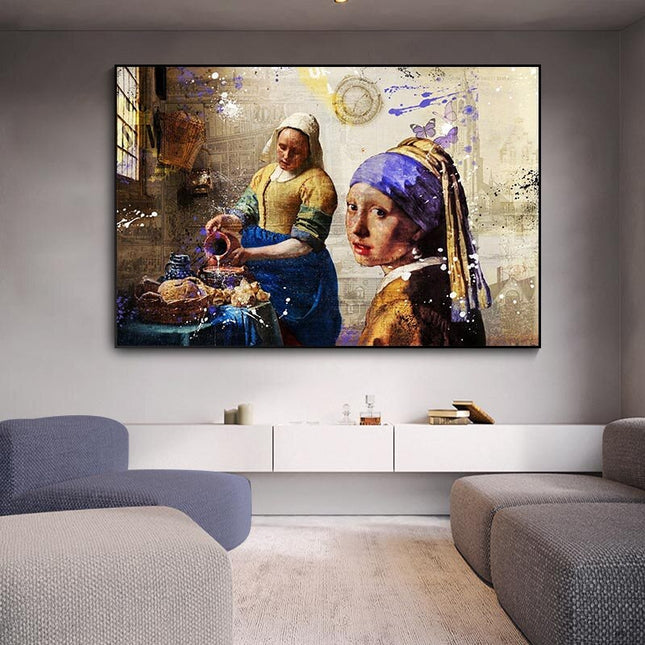 ChandelierDecor - Milkmaid Girl Canvas Wall Art