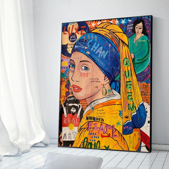 ChandelierDecor - Milkmaid Queen Graffiti Canvas Wall Art