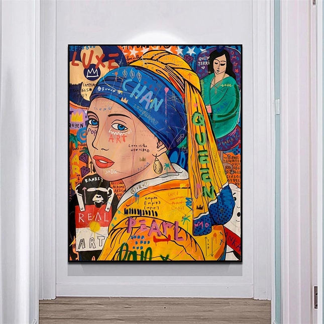 ChandelierDecor - Milkmaid Queen Graffiti Canvas Wall Art