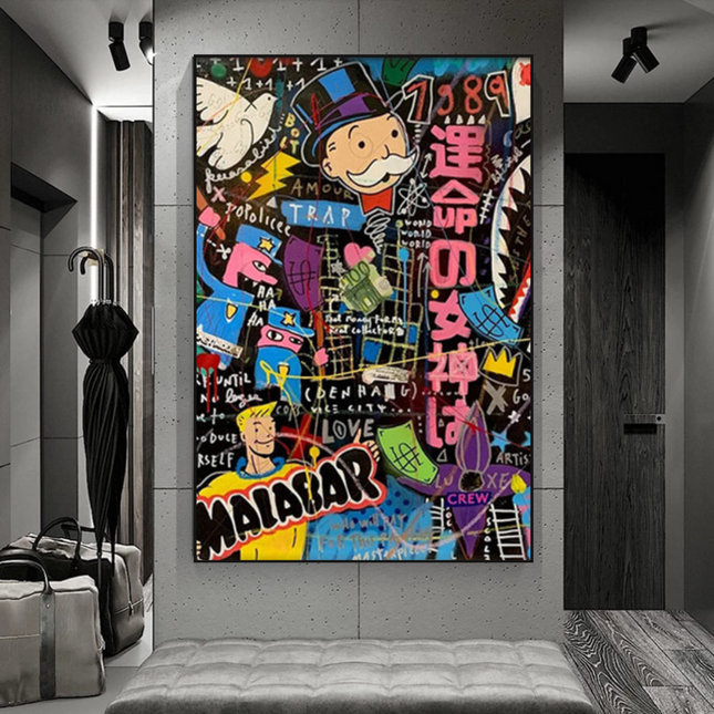 ChandelierDecor - Millionaire: Mr Monopoly Canvas Wall Art