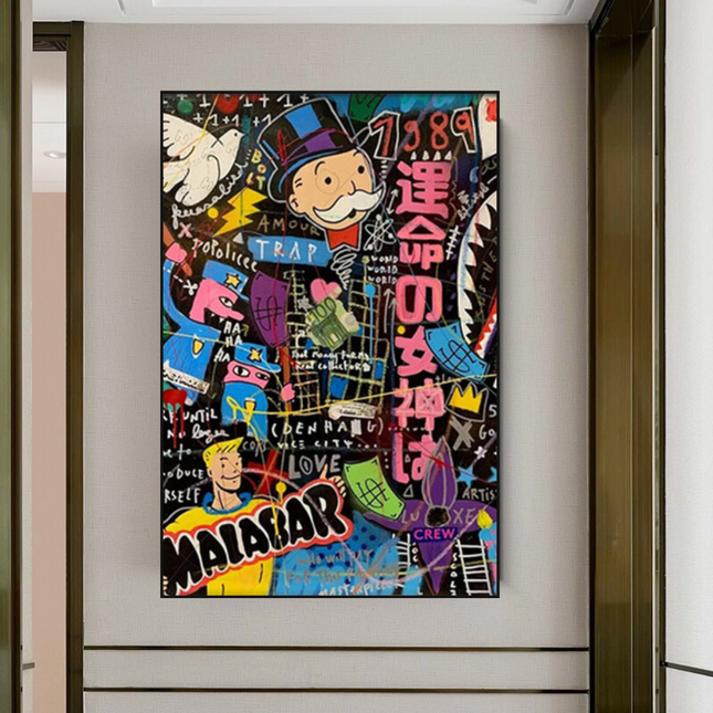 ChandelierDecor - Millionaire: Mr Monopoly Canvas Wall Art