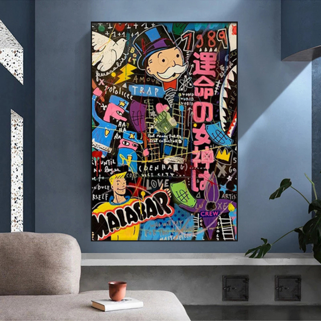 ChandelierDecor - Millionaire: Mr Monopoly Canvas Wall Art