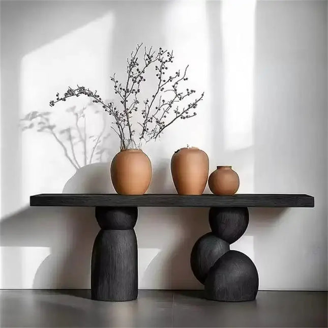 ChandelierDecor-Minimalist Ash Wood Console Table