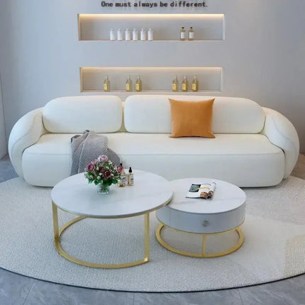 ChandelierDecor-Minimalist Curve Classic Sofa – Elegant Puff Design