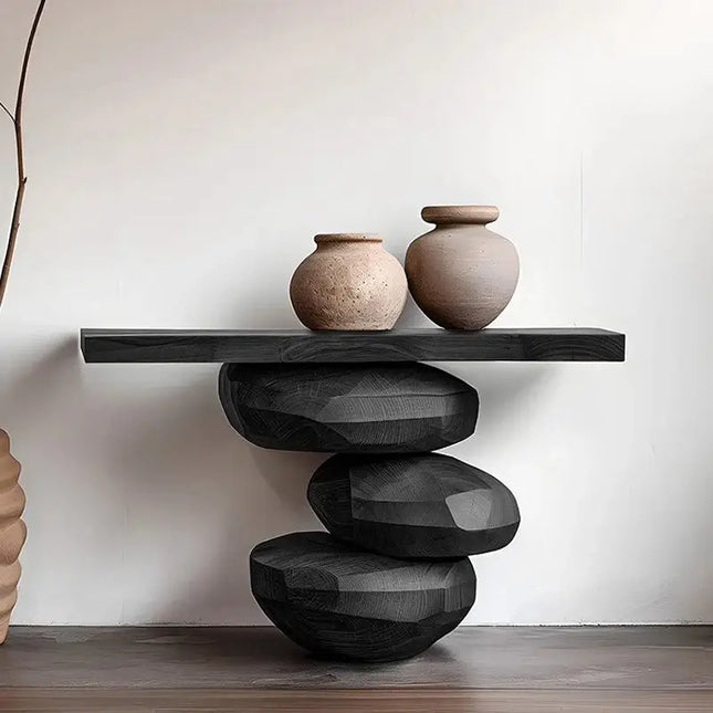 ChandelierDecor-Minimalist Designer Oak Console Table