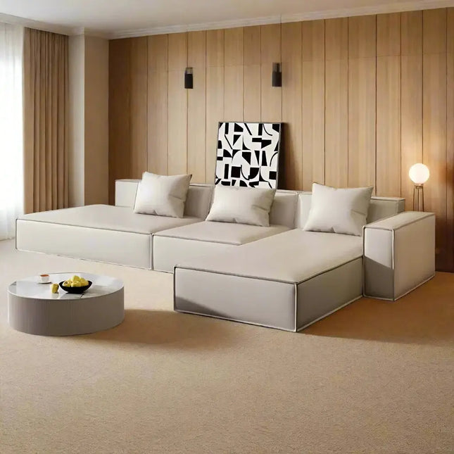 ChandelierDecor-Minimalist Elegance Sofa Set – Tofu Lounge Design