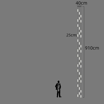 Tubes: Staircase Chandelier - Exquisite Lighting Solution