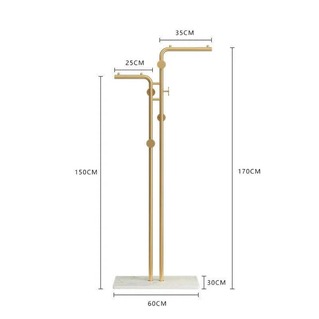 ChandelierDecor - Minimalistic Rod Clothes Coat Hanging Rail Rack