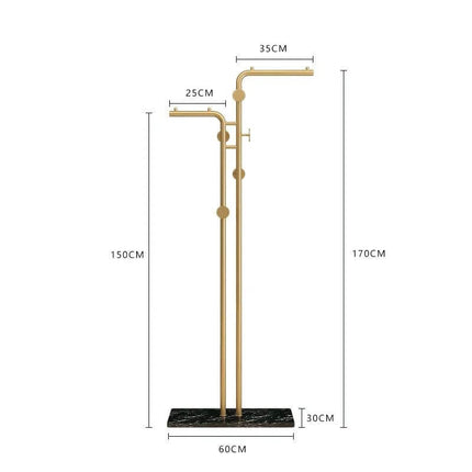 ChandelierDecor - Minimalistic Rod Clothes Coat Hanging Rail Rack