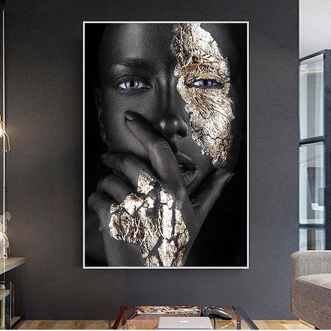ChandelierDecor - Modern African Art Woman Canvas Wall Art