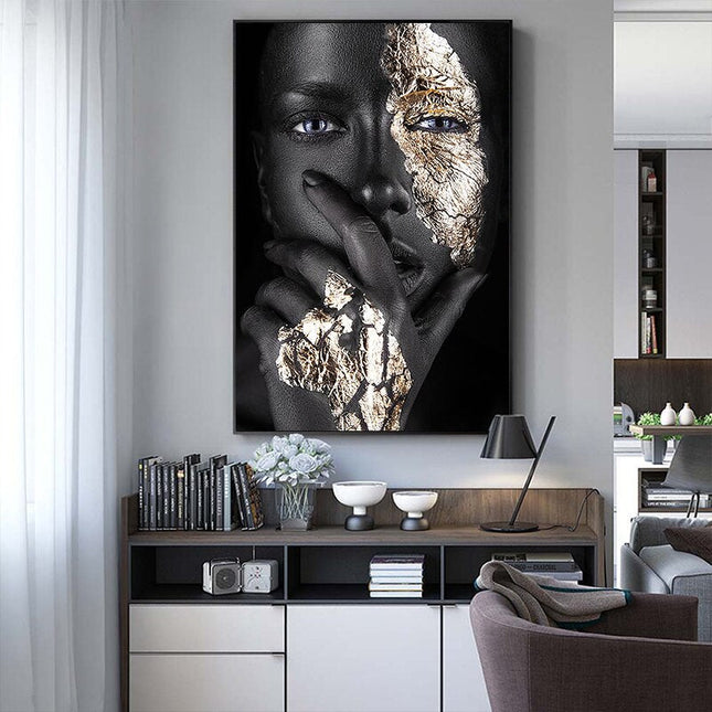 ChandelierDecor - Modern African Art Woman Canvas Wall Art