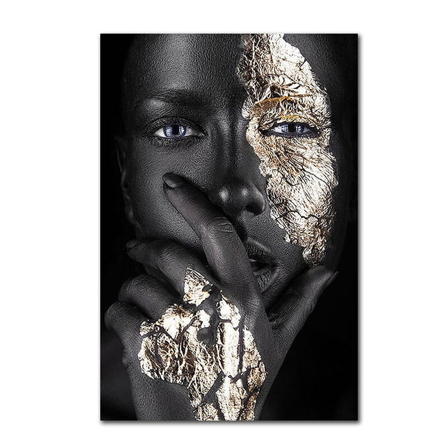 ChandelierDecor - Modern African Art Woman Canvas Wall Art