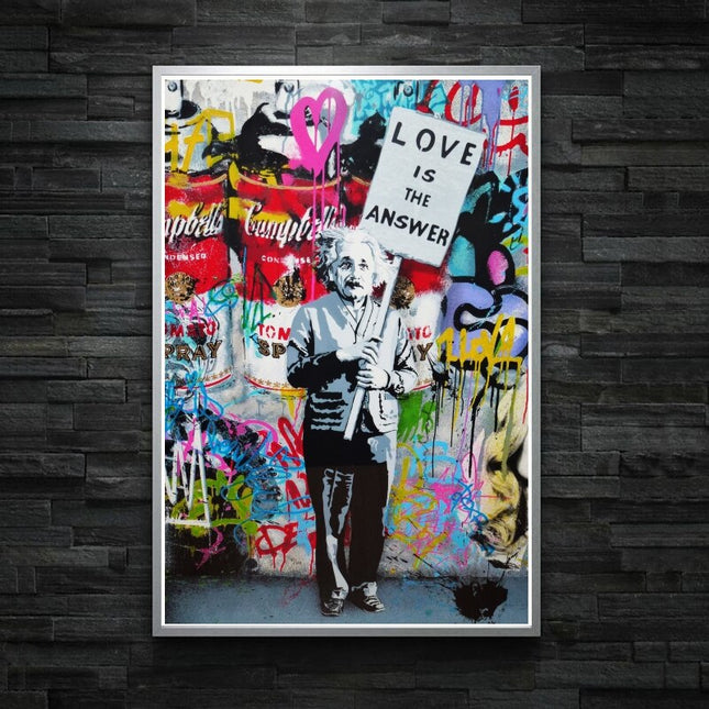 ChandelierDecor - Modern Banksy Art Canvas Posters - Abstract Portrait Print for Wall Decor