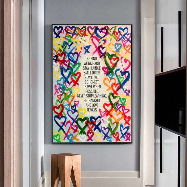 ChandelierDecor - Modern Be Kind and Love Always Canvas Wall Art