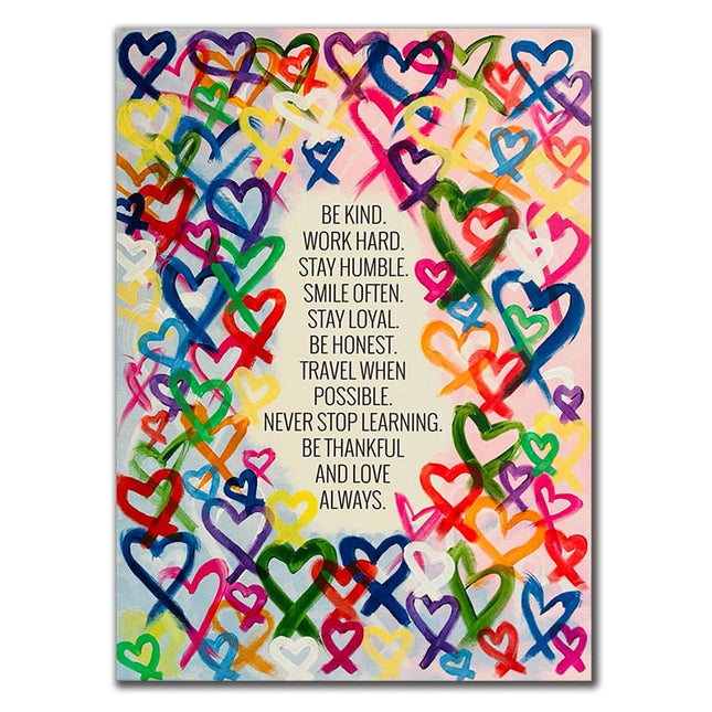 ChandelierDecor - Modern Be Kind and Love Always Canvas Wall Art