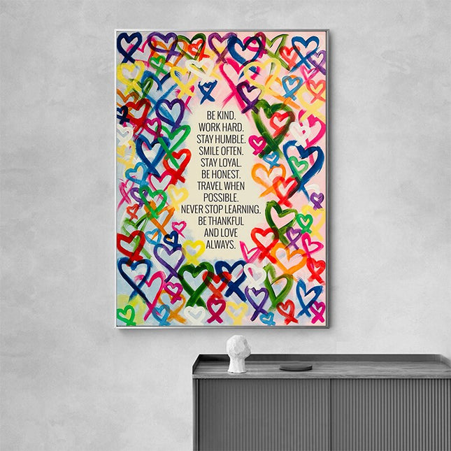 ChandelierDecor - Modern Be Kind and Love Always Canvas Wall Art