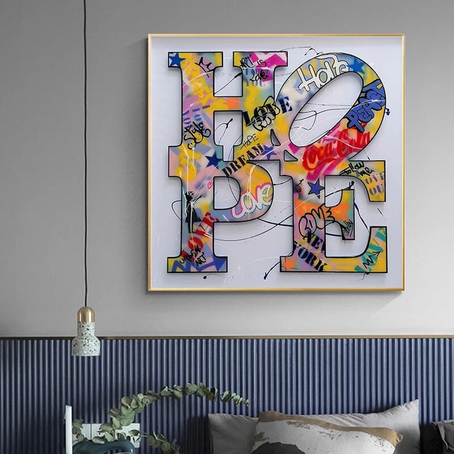 ChandelierDecor - Modern Graffiti Art Canvas Painting - Inspirational Home Decor