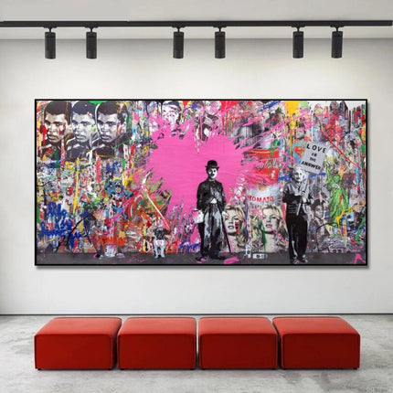 ChandelierDecor - Modern Graffiti Street Art Love Canvas Print - Pop Art Home Decor