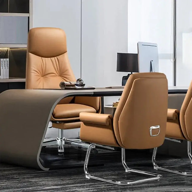 ChandelierDecor-Modern Leather Table – Swivel, Adjustable • Office