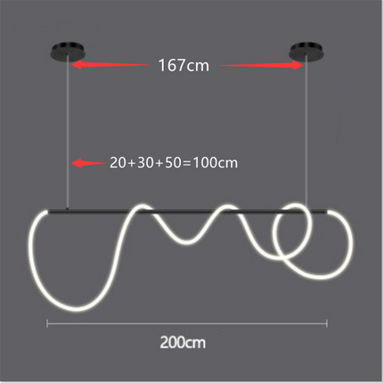 ChandelierDecor - Modern Long Hose LED Chandelier for Dining Room