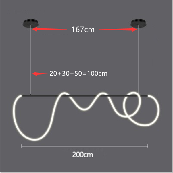 ChandelierDecor - Modern Long Hose LED Chandelier for Dining Room