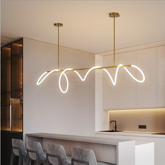 ChandelierDecor - Modern Long Hose LED Chandelier for Dining Room